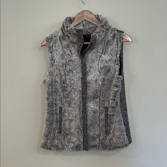 Tribal Jackets & Blazers - Tribal Brown Soft Faux Fur Vest